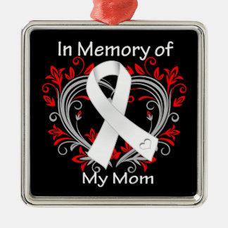 Mamma - i minnet Lung Cancer Heart Julgransprydnad Metall