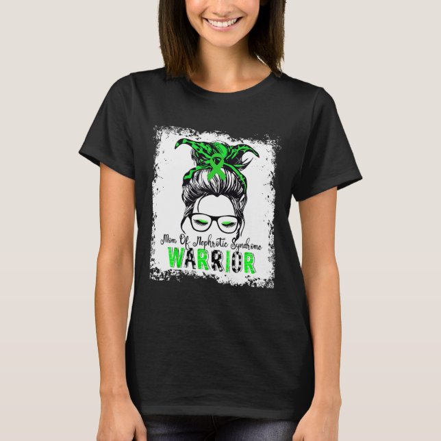 Mamma i Nefrotiskt syndrom Warrior Grönt Ribbon Ma T Shirt (Framsida)