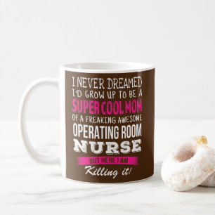 Mamma i operationsrummet Nurse Funny Jag drömde al Kaffemugg