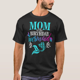 Mamma i Sjöjungfrun för matchning av födelsedag T Shirt