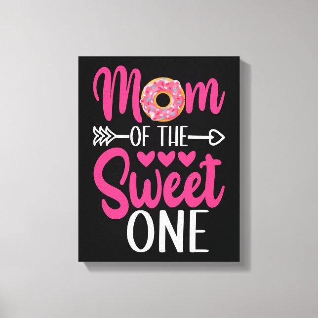 Mamma i söt en sprinkled Donut Canvastryck (Framsida)