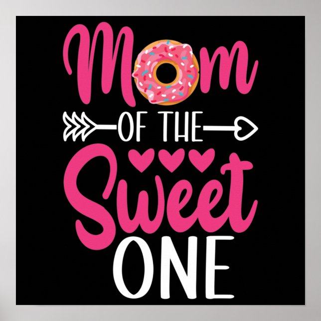 Mamma i söt en sprinkled Donut Poster (Framsidan)