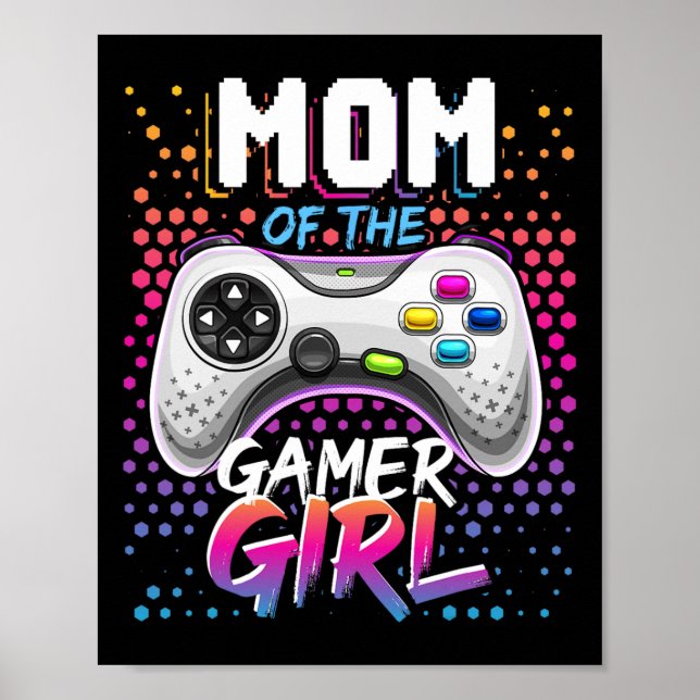 Mamma i spelets flickmatchande videospelsdag poster (Framsidan)