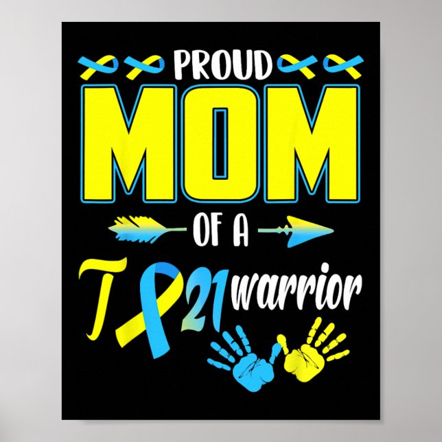 Mamma i T21 Warrior Down Syndrome Awareness Family Poster (Framsidan)