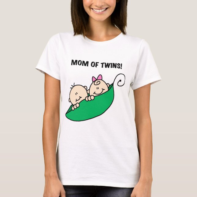 Mamma i Twillingar-ärter i Pod Tshirts och Gifts (Framsida)