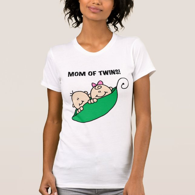 Mamma i Twillingar-ärter i Pod Tshirts och Gifts (Framsida)