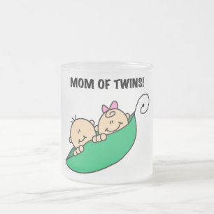 Mamma i Twillingar-ärter i Pod Tshirts och Gifts Frostad Glasmugg