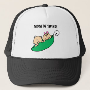 Mamma i Twillingar-ärter i Pod Tshirts och Gifts Truckerkeps