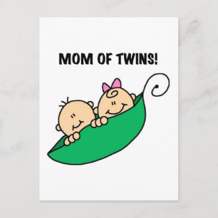 Mamma i Twillingar-ärter i Pod Tshirts och Gifts Vykort