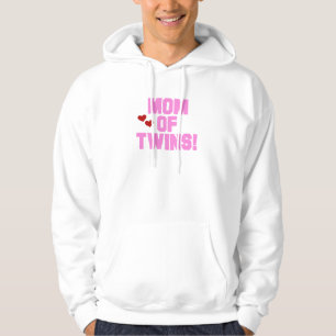 Mamma i Twillingar-Rosa Text Tshirts och Gattar Sweatshirt