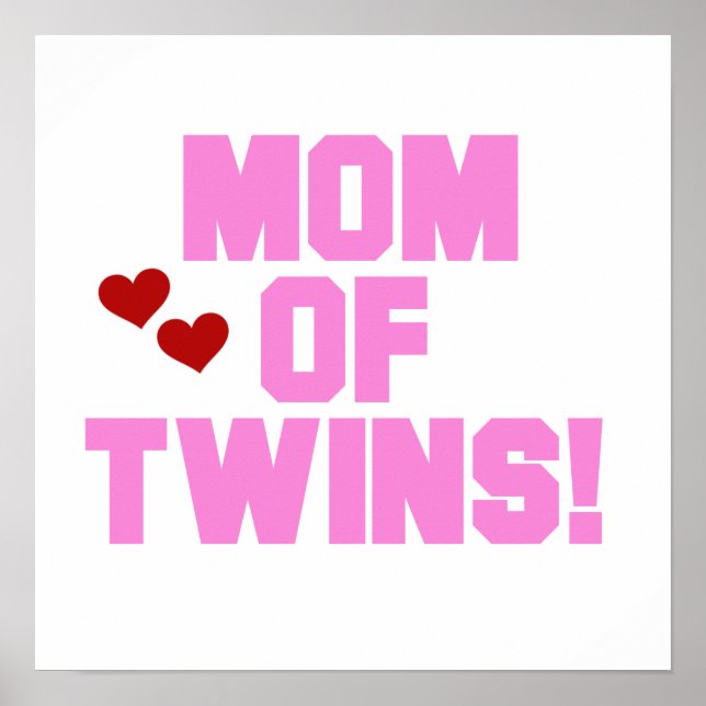 Mamma i Twillingars Rosa textpresentationer Poster (Framsidan)
