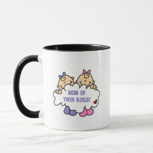 Mamma i Twin Girls Tshirts och Gifts Mugg