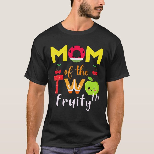 Mamma i Twotti Frutti 2:e födelsedagen Party T Shirt (Framsida)