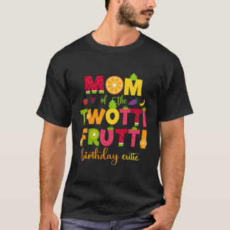 Mamma i Twotti Frutti Cute 2:e födelsedagsfamiljen T Shirt