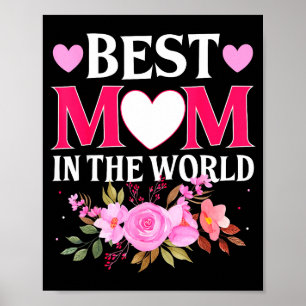 Mamma i världen mammas blomsterdag söta mo poster