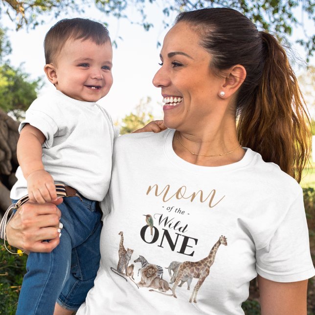 Mamma i Vild 1 Safari första födelsedag T Shirt (Skapare uppladdad)