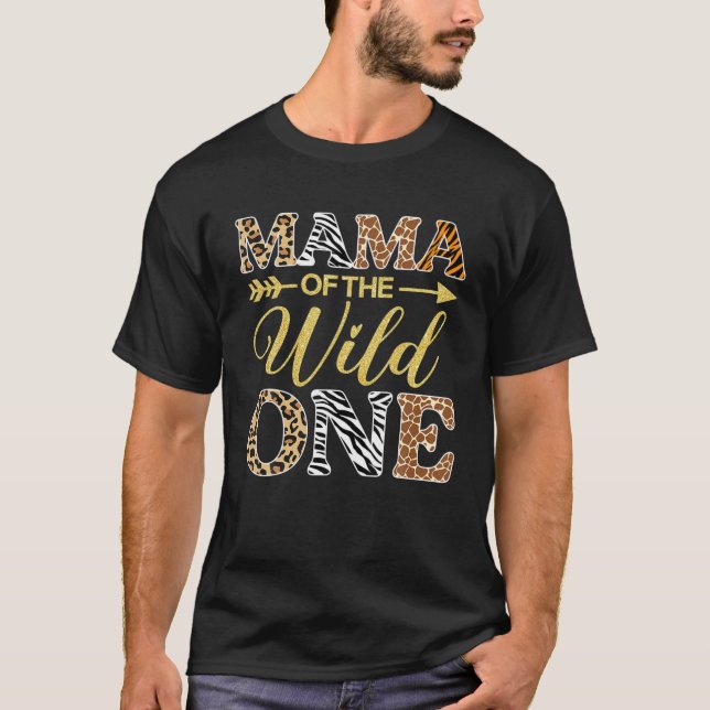 Mamma i Vild ett djurparker som avses i första föd T Shirt (Framsida)