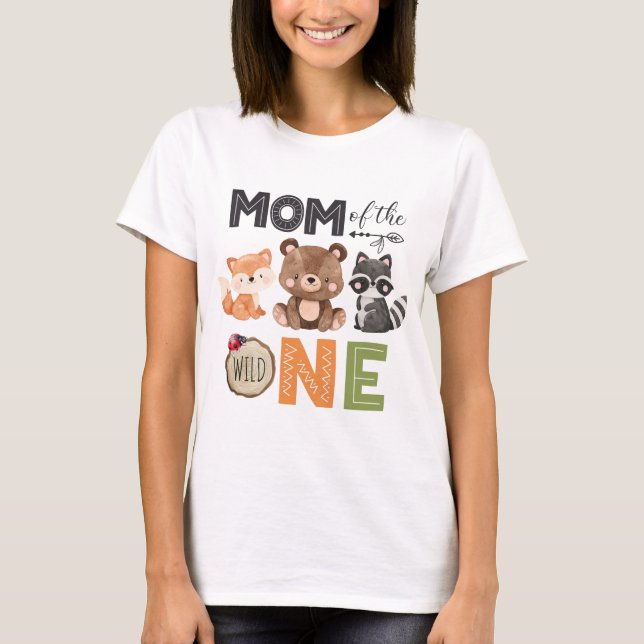Mamma i Vild Ett skogsegenamaler födelsedag T-Shir T Shirt (Framsida)