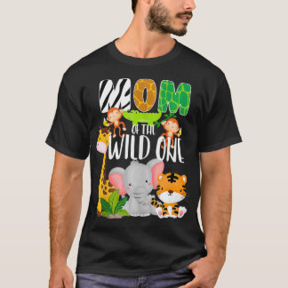 Mamma i Vild ett Zoo Theme Birthday Safari Jung T Shirt