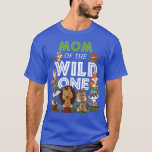 Mamma i Vilden Ett djur av typen Zoo Birthday Wood T Shirt