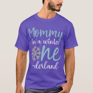 Mamma i Winter Onederland Mamma 1:a födelsedag i G T Shirt