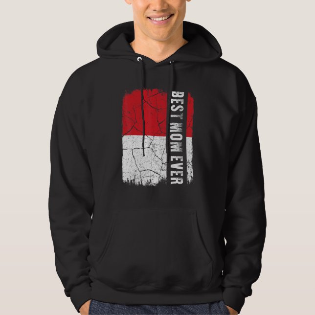 Mamma, Indonesien, Flagga Mor Hoodie (Framsida)