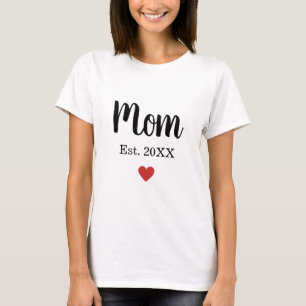 Mamma inrättade år Little Heart-Anpassningsbarna T Shirt