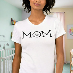 Mamma inrättade minsta möjliga hjärtsvart t shirt