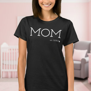 Mamma inrättade minsta möjliga hjärtsvart t shirt