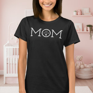 Mamma inrättade minsta möjliga hjärtsvart t shirt