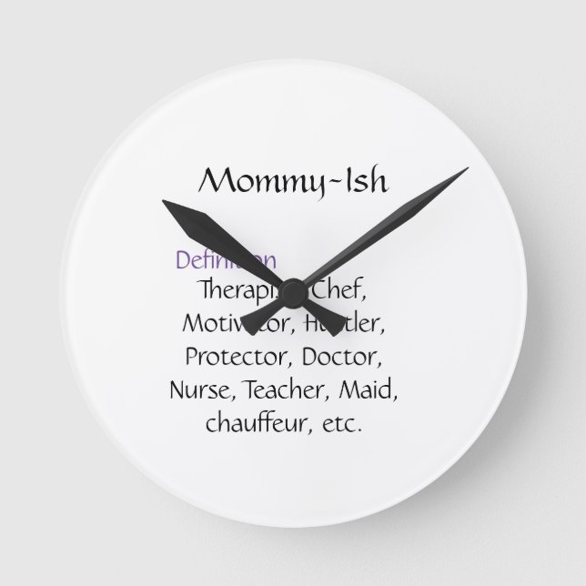 Mamma-Ish-klocka Rund Klocka (Framsida)