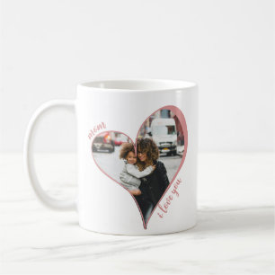 Mamma jag älskar dig anpassad bild kaffemugg