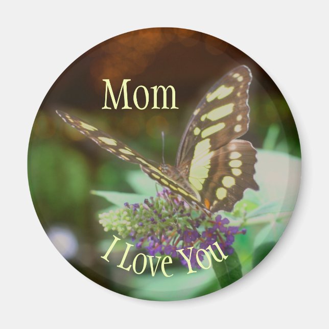 Mamma jag älskar dig fjäril  magnet (Framsidan)