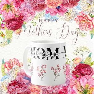 Mamma jag älskar dig röda bär kaffemugg