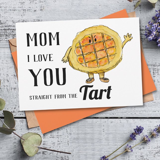 Mamma jag älskar dig rolig Mors dagscitat Julkort (Funny Mother’s Day card mom i love you straight from the tart word play joke)