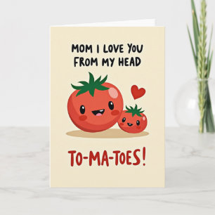 Mamma jag älskar dig tomatkort kort