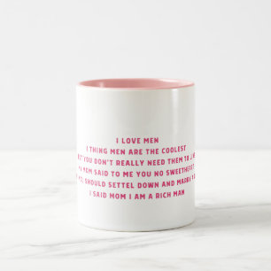 Mamma, jag är en Rik man Två-Tonad Mugg