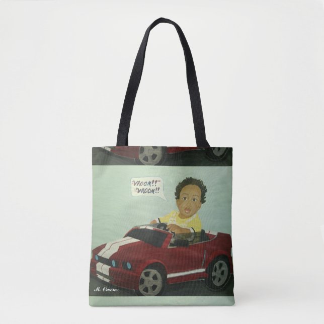 "Mamma!" "Jag är Redo att rulla!" Tote Bag Tygkasse (Framsida)