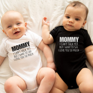 Mamma jag inte kan prata än, Nyfödd bebis Announce T Shirt