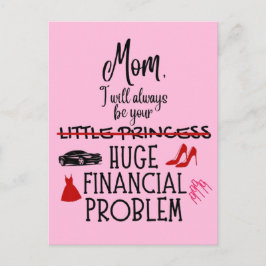 Mamma, jag kommer alltid att vara din stora ekonom vykort