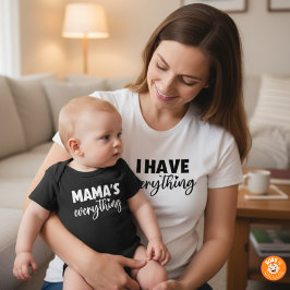 Mamma & Jag Matchande "Mammas Allt" Nyfödd T Shirt