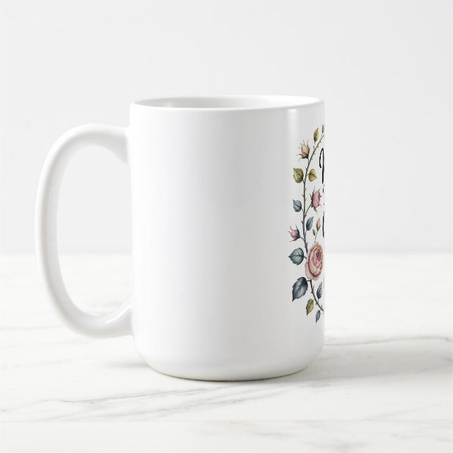 Mamma jag springer på kaffe och kaos kaffemugg (Vänster)