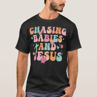 Mamma jagar bebisar och Jesus religiös kristen T Shirt