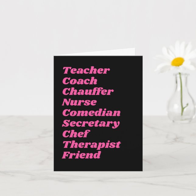 Mamma-jobbkort för Anpassadet Text Mors dag Card Kort (Liten växt)