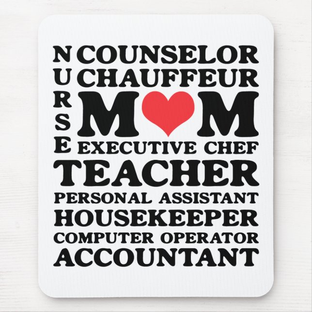 Mamma jobbmors dag Mousepad Musmatta (Framsidan)