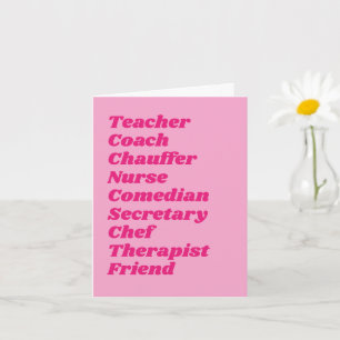 Mamma Jobs Anpassade Text Mors dag Kort