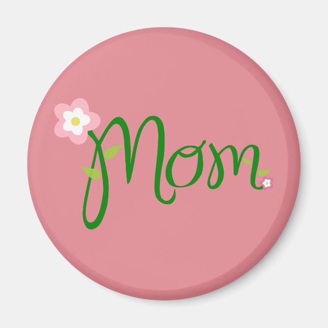 Mamma jordgubbsbärets Rosa Magnet (Framsidan)