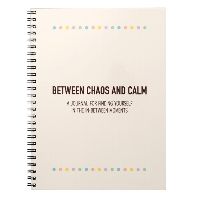 Mamma Journal Chaos och Lugn Mors dag Gift Anteckningsbok (Framsidan)