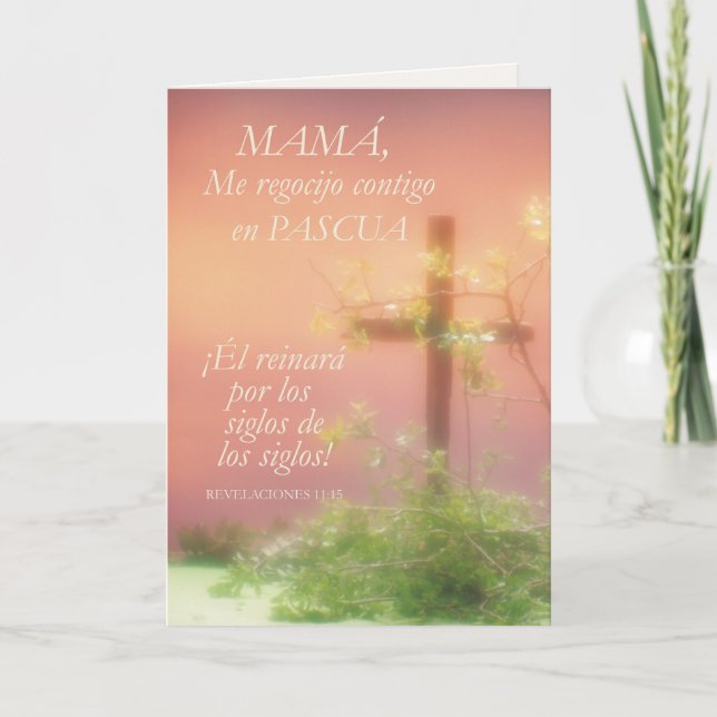 Mamma, Joy Påsk, Religiösa med Kor Helgkort (Framsida)