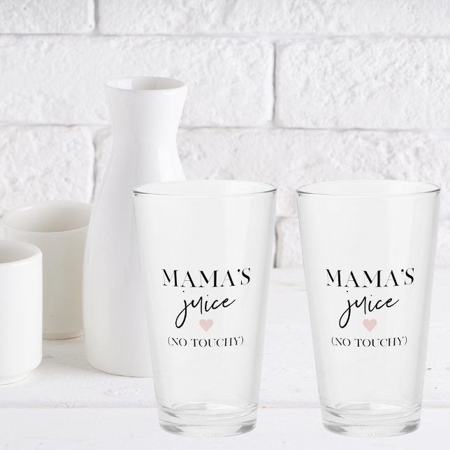 Mamma Juice Funny Quote | Bästa Mamma-gåva Glaskopp (Skapare uppladdad)
